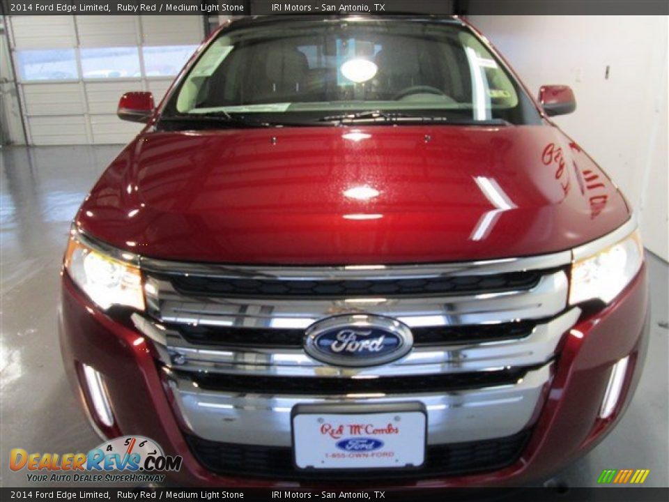 2014 Ford Edge Limited Ruby Red / Medium Light Stone Photo #2