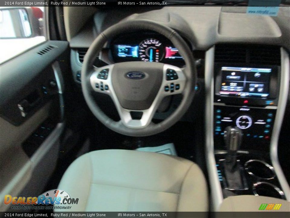 2014 Ford Edge Limited Ruby Red / Medium Light Stone Photo #11