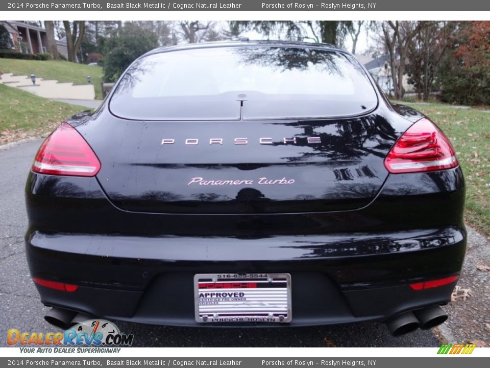 2014 Porsche Panamera Turbo Basalt Black Metallic / Cognac Natural Leather Photo #5