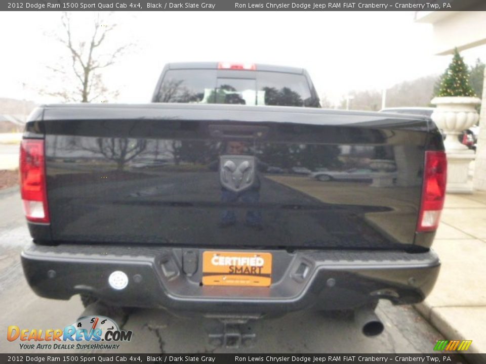 2012 Dodge Ram 1500 Sport Quad Cab 4x4 Black / Dark Slate Gray Photo #4