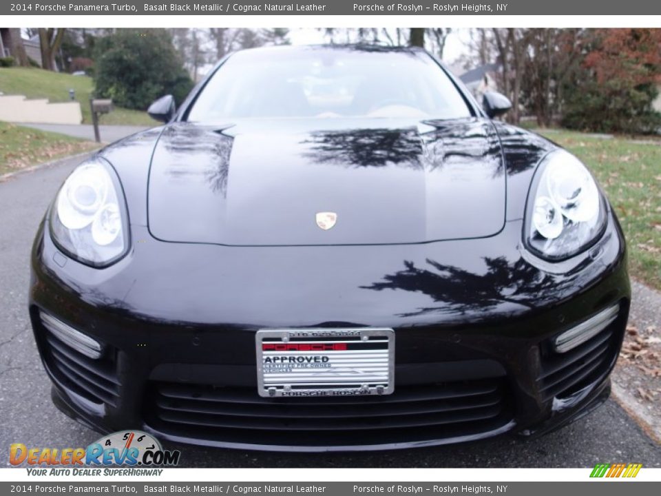 2014 Porsche Panamera Turbo Basalt Black Metallic / Cognac Natural Leather Photo #9
