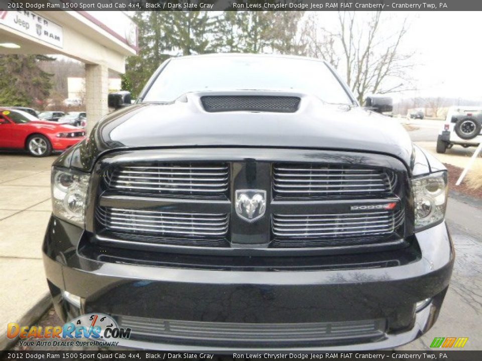 2012 Dodge Ram 1500 Sport Quad Cab 4x4 Black / Dark Slate Gray Photo #9