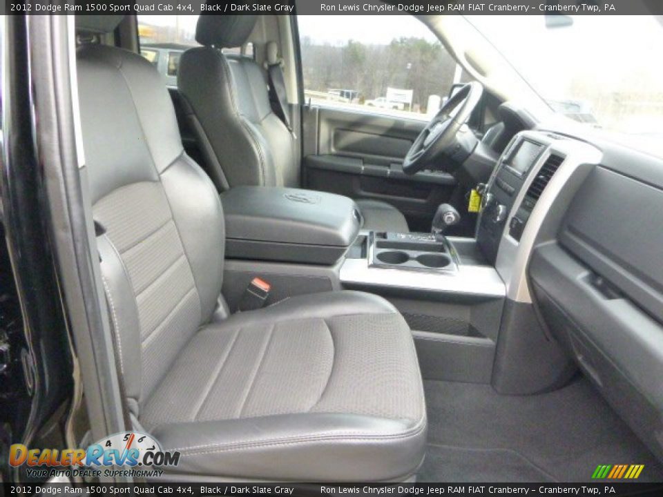 2012 Dodge Ram 1500 Sport Quad Cab 4x4 Black / Dark Slate Gray Photo #11