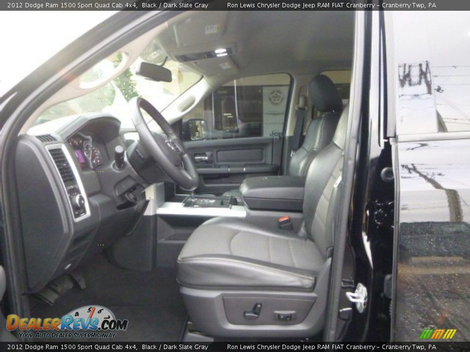 2012 Dodge Ram 1500 Sport Quad Cab 4x4 Black / Dark Slate Gray Photo #17