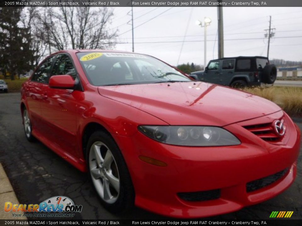 2005 Mazda MAZDA6 i Sport Hatchback Volcanic Red / Black Photo #7