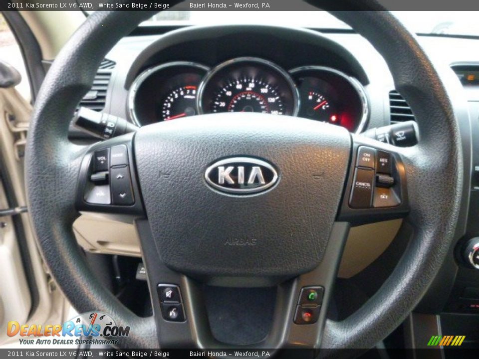 2011 Kia Sorento LX V6 AWD White Sand Beige / Beige Photo #14