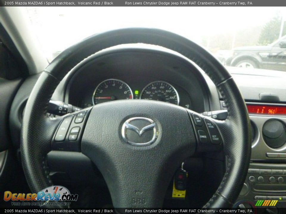 2005 Mazda MAZDA6 i Sport Hatchback Volcanic Red / Black Photo #24