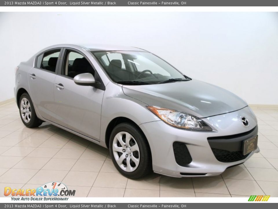 2013 Mazda MAZDA3 i Sport 4 Door Liquid Silver Metallic / Black Photo #1