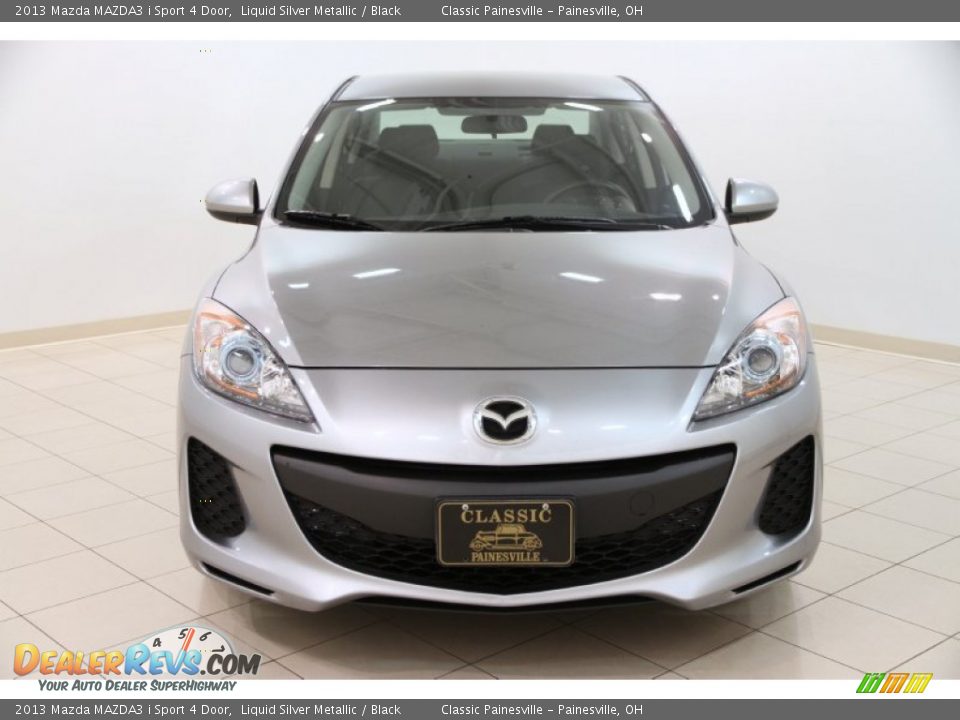 2013 Mazda MAZDA3 i Sport 4 Door Liquid Silver Metallic / Black Photo #2