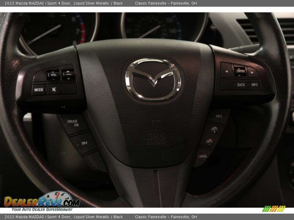 2013 Mazda MAZDA3 i Sport 4 Door Liquid Silver Metallic / Black Photo #6