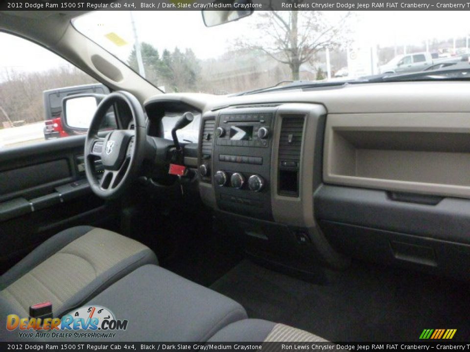 2012 Dodge Ram 1500 ST Regular Cab 4x4 Black / Dark Slate Gray/Medium Graystone Photo #14