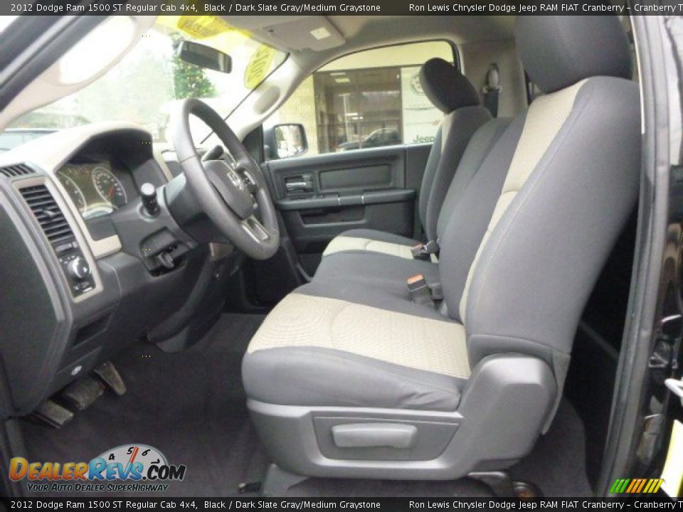 2012 Dodge Ram 1500 ST Regular Cab 4x4 Black / Dark Slate Gray/Medium Graystone Photo #18
