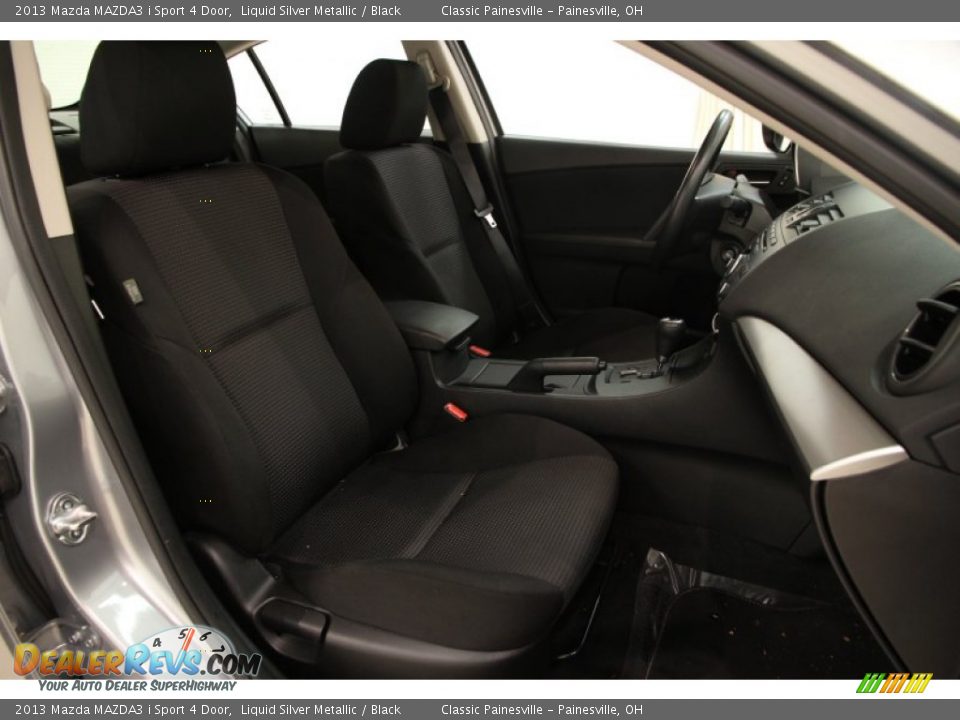 2013 Mazda MAZDA3 i Sport 4 Door Liquid Silver Metallic / Black Photo #12