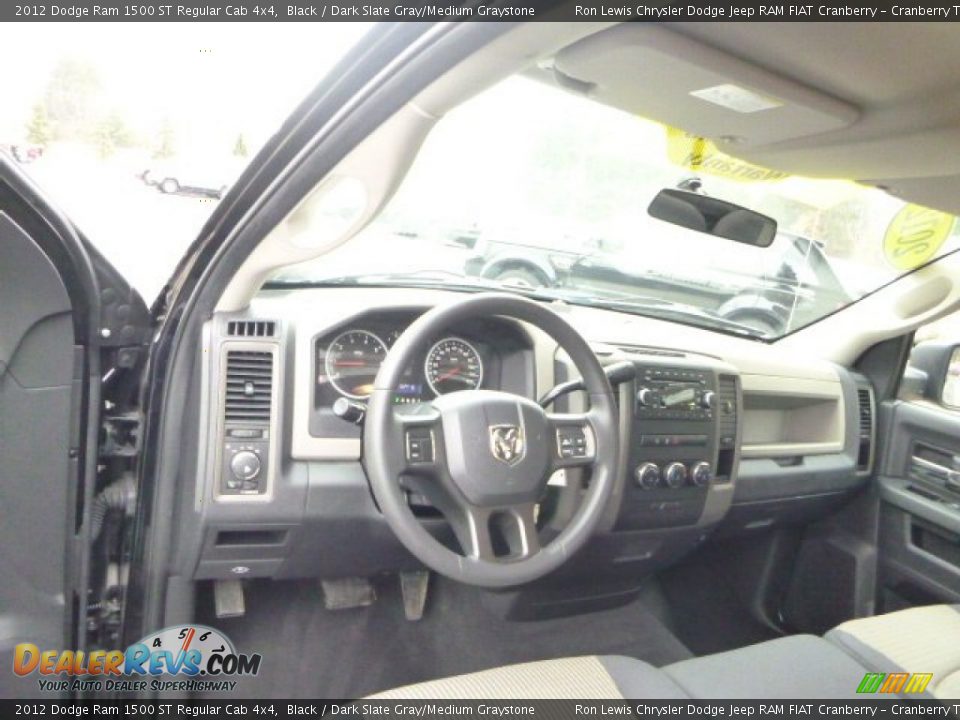 2012 Dodge Ram 1500 ST Regular Cab 4x4 Black / Dark Slate Gray/Medium Graystone Photo #19