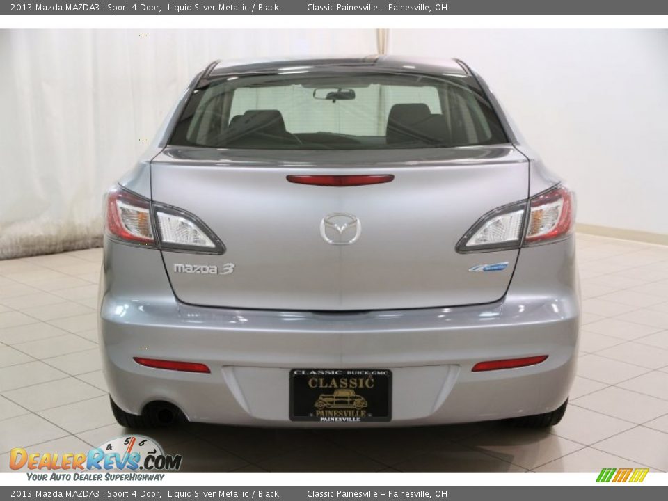 2013 Mazda MAZDA3 i Sport 4 Door Liquid Silver Metallic / Black Photo #15