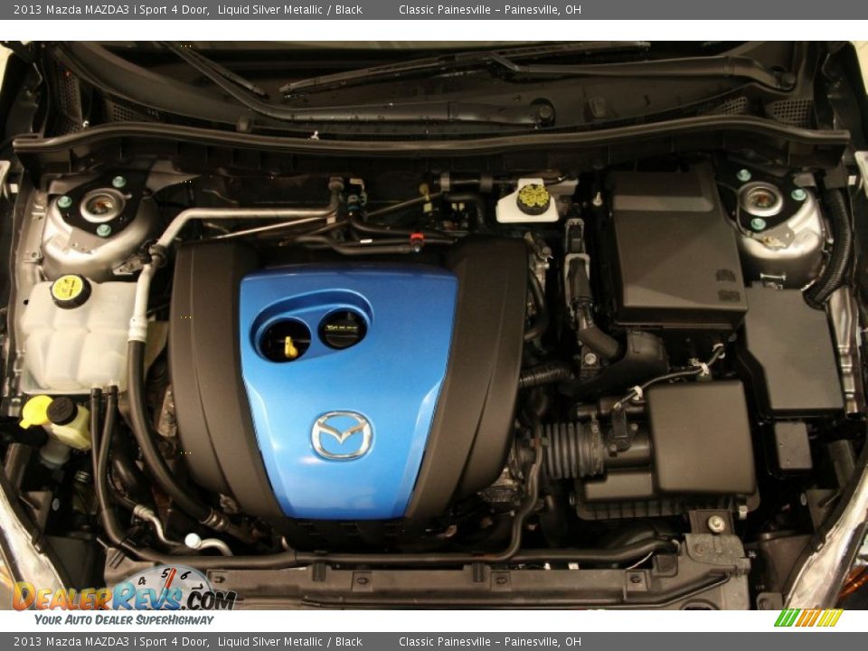 2013 Mazda MAZDA3 i Sport 4 Door Liquid Silver Metallic / Black Photo #16