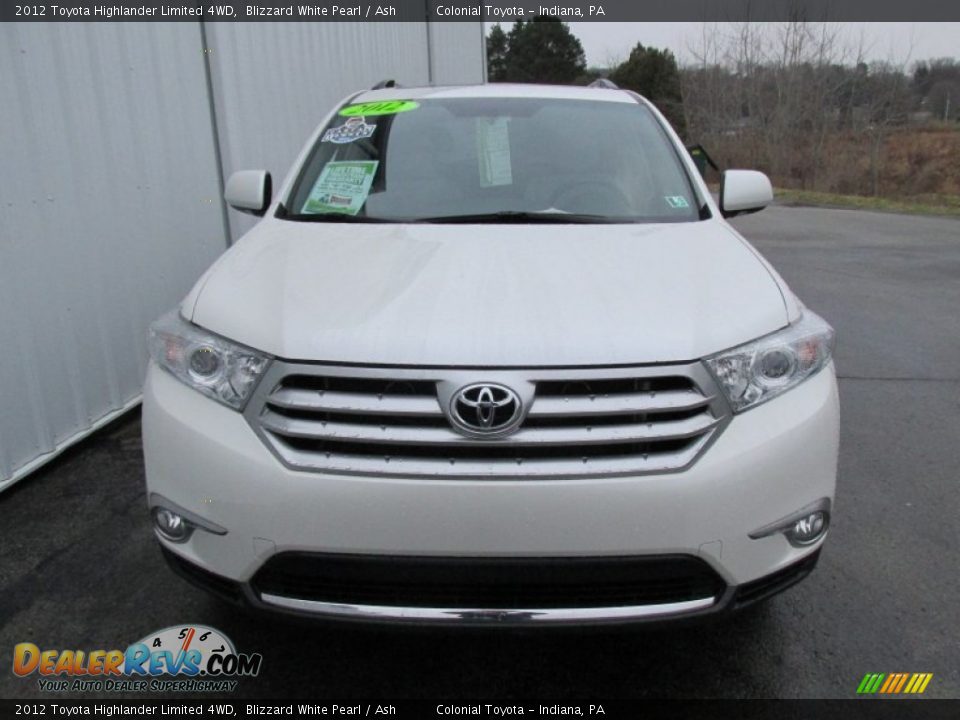2012 Toyota Highlander Limited 4WD Blizzard White Pearl / Ash Photo #8