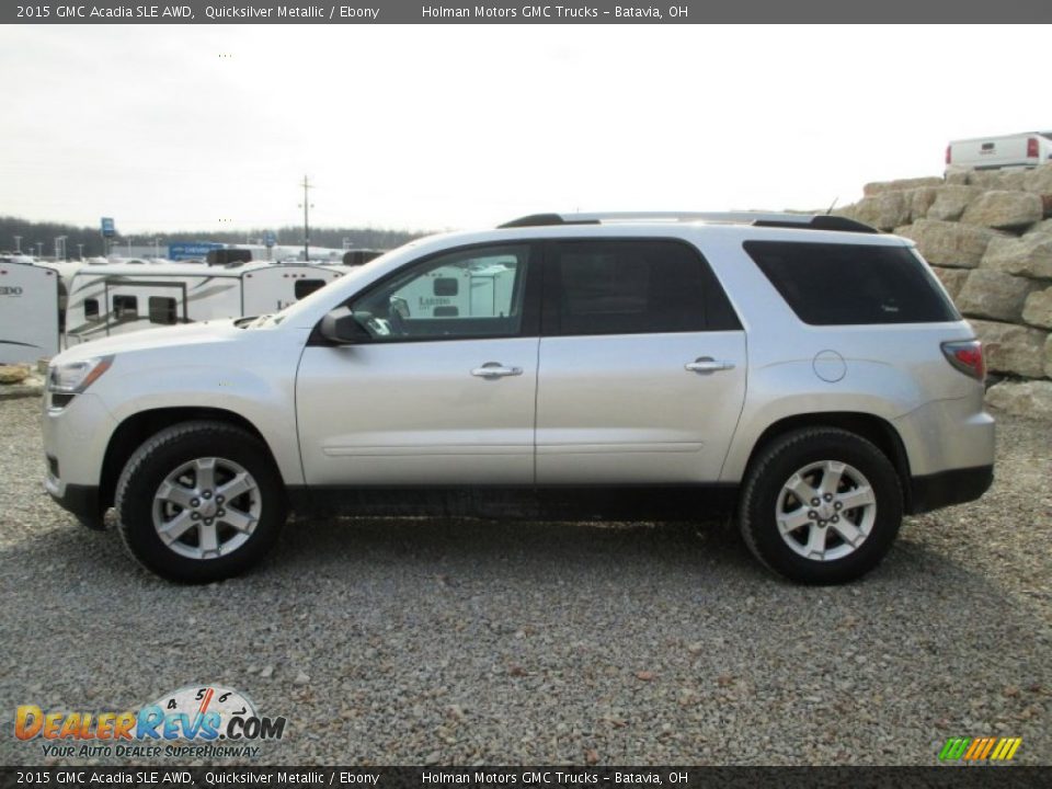 2015 GMC Acadia SLE AWD Quicksilver Metallic / Ebony Photo #3