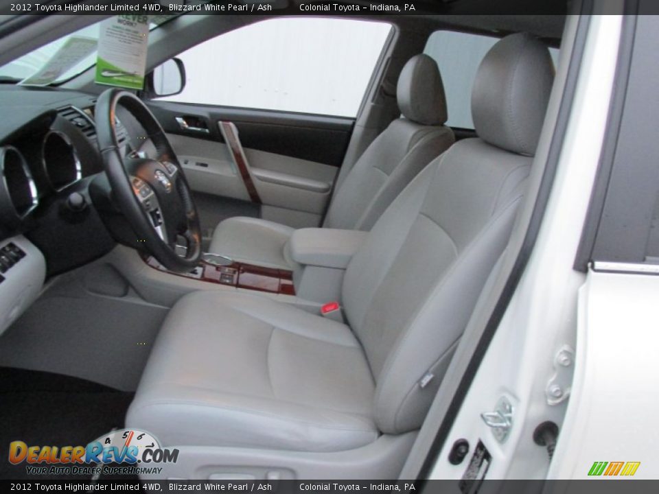 2012 Toyota Highlander Limited 4WD Blizzard White Pearl / Ash Photo #12