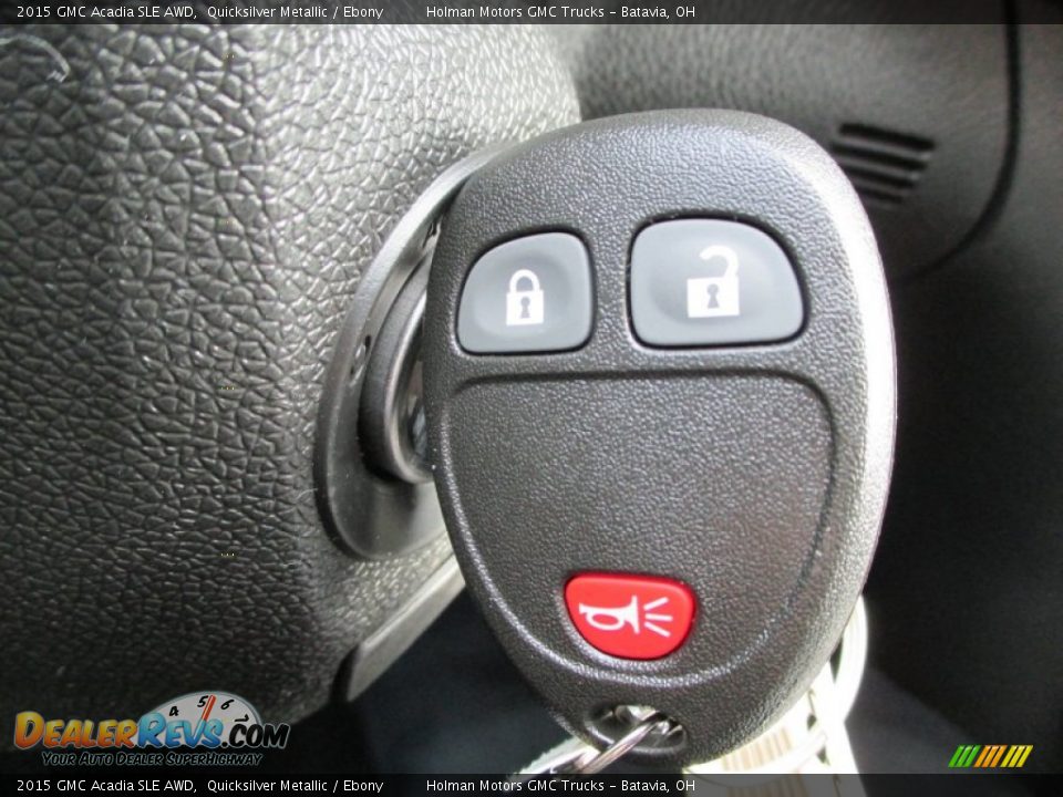 2015 GMC Acadia SLE AWD Quicksilver Metallic / Ebony Photo #10