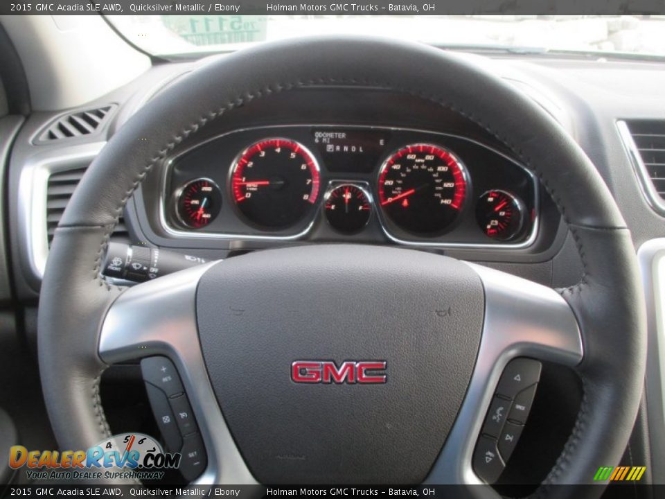 2015 GMC Acadia SLE AWD Quicksilver Metallic / Ebony Photo #13