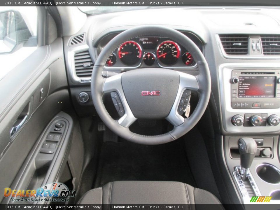 2015 GMC Acadia SLE AWD Quicksilver Metallic / Ebony Photo #17