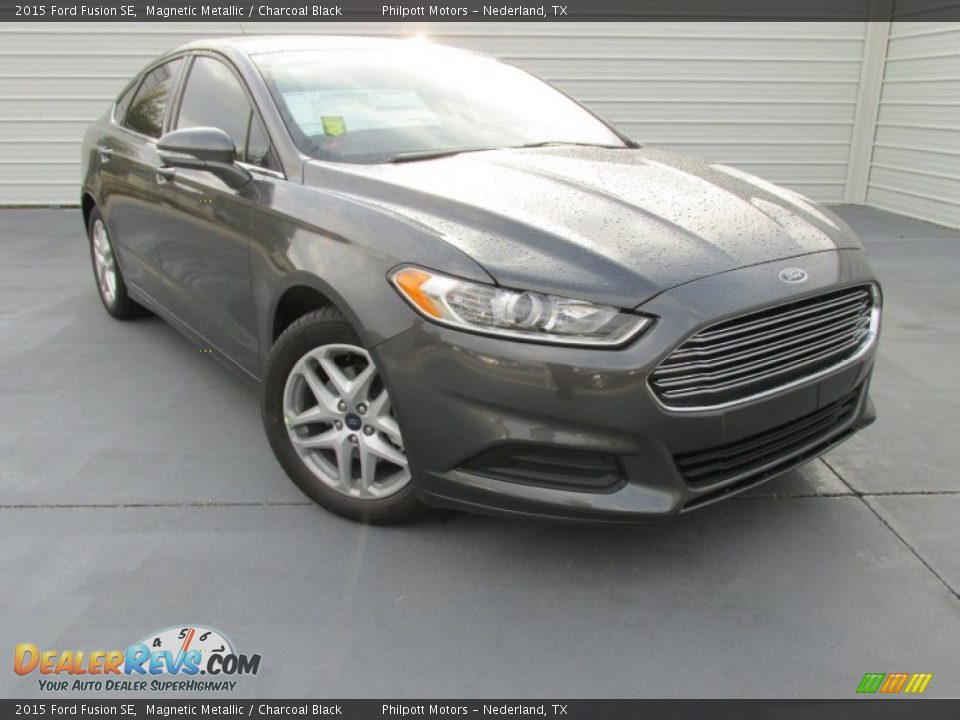 2015 Ford Fusion SE Magnetic Metallic / Charcoal Black Photo #1
