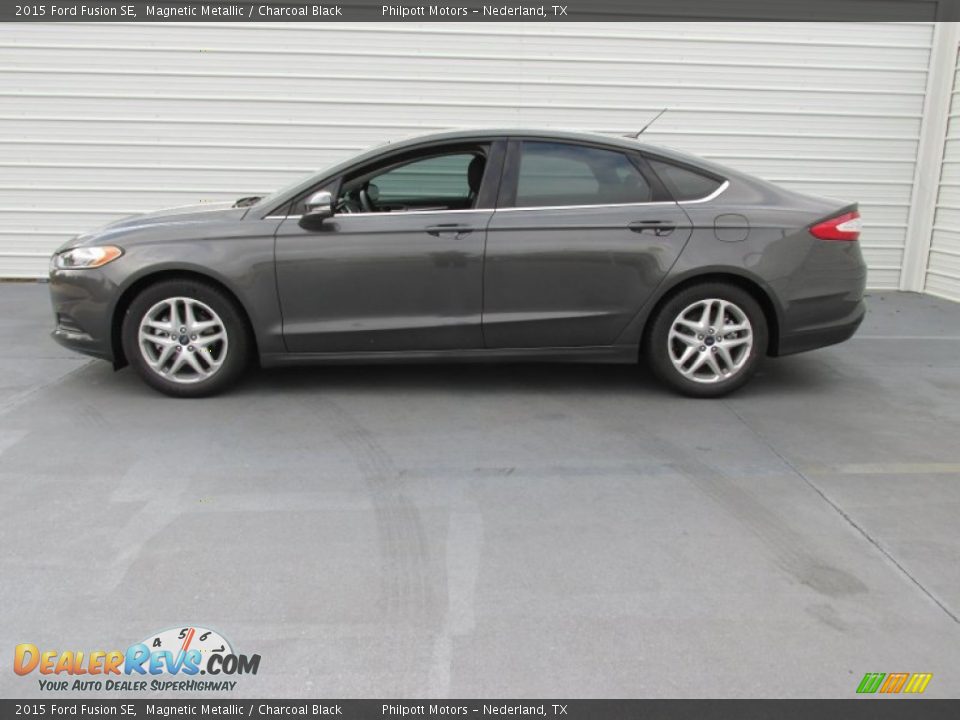 2015 Ford Fusion SE Magnetic Metallic / Charcoal Black Photo #6