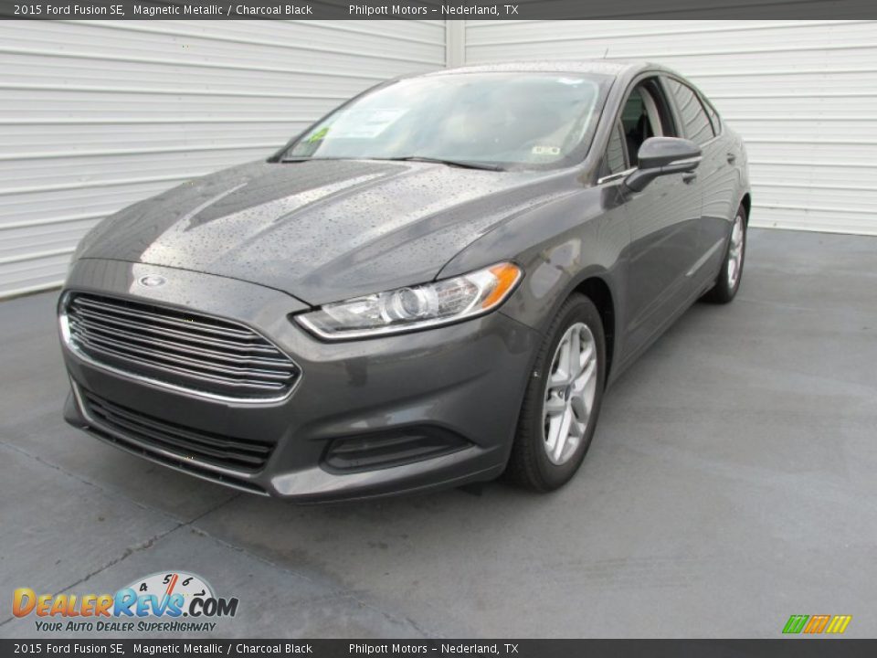 2015 Ford Fusion SE Magnetic Metallic / Charcoal Black Photo #7