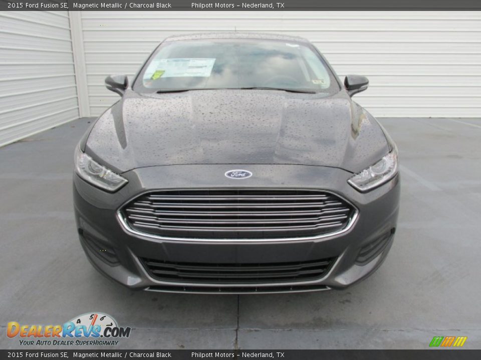 2015 Ford Fusion SE Magnetic Metallic / Charcoal Black Photo #8