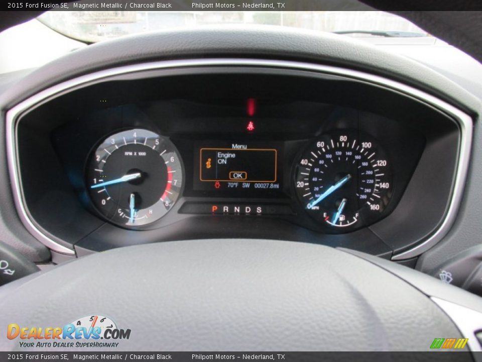 2015 Ford Fusion SE Magnetic Metallic / Charcoal Black Photo #31