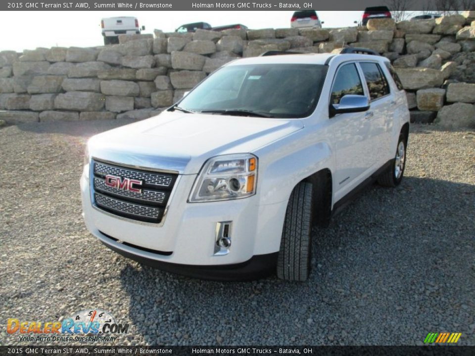 2015 GMC Terrain SLT AWD Summit White / Brownstone Photo #2