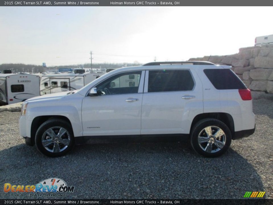 2015 GMC Terrain SLT AWD Summit White / Brownstone Photo #3