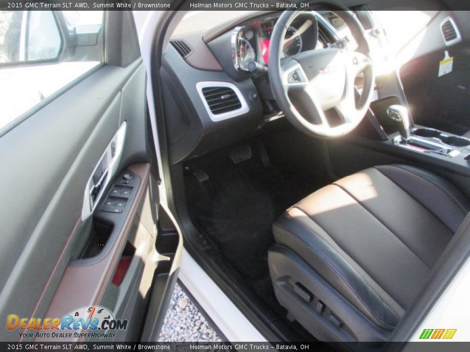 2015 GMC Terrain SLT AWD Summit White / Brownstone Photo #5