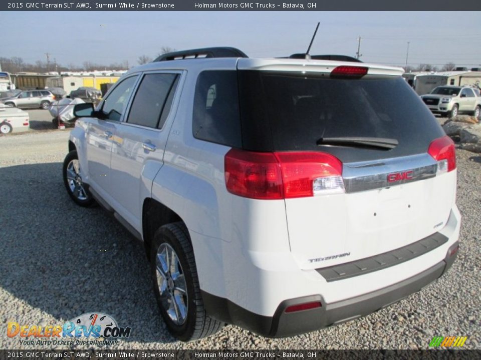 2015 GMC Terrain SLT AWD Summit White / Brownstone Photo #26
