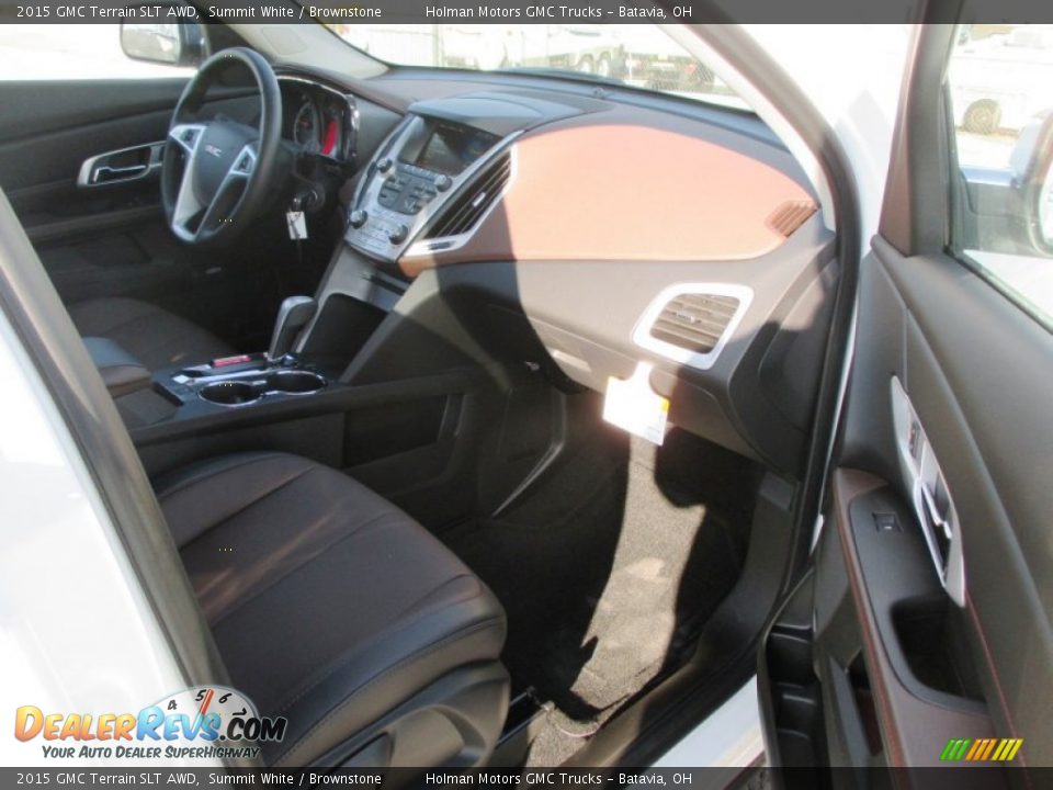 2015 GMC Terrain SLT AWD Summit White / Brownstone Photo #30