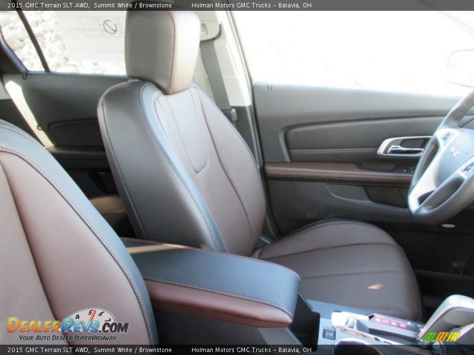 2015 GMC Terrain SLT AWD Summit White / Brownstone Photo #32