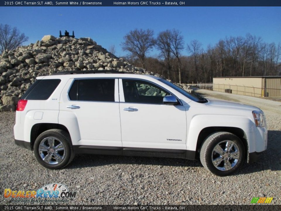 2015 GMC Terrain SLT AWD Summit White / Brownstone Photo #35