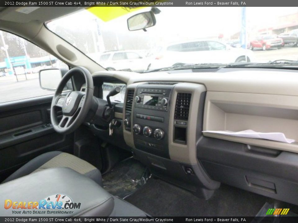 2012 Dodge Ram 1500 ST Crew Cab 4x4 Bright White / Dark Slate Gray/Medium Graystone Photo #12