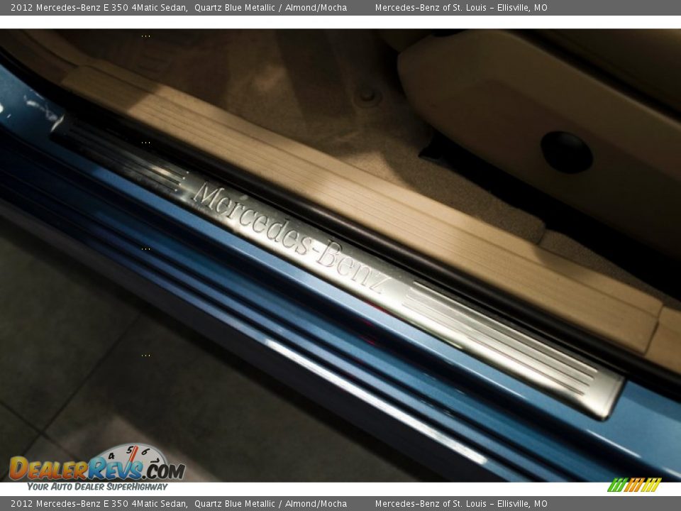 2012 Mercedes-Benz E 350 4Matic Sedan Quartz Blue Metallic / Almond/Mocha Photo #19