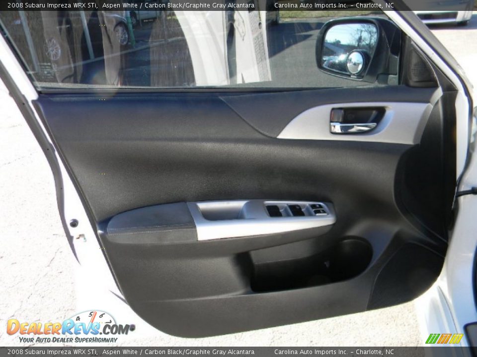 2008 Subaru Impreza WRX STi Aspen White / Carbon Black/Graphite Gray Alcantara Photo #17