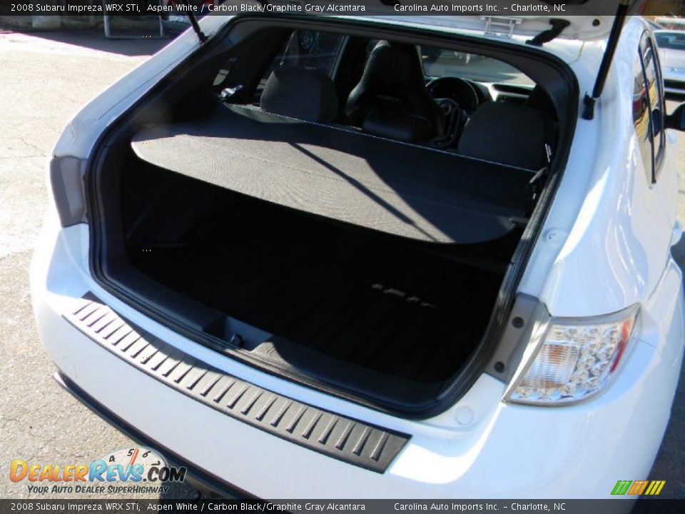 2008 Subaru Impreza WRX STi Aspen White / Carbon Black/Graphite Gray Alcantara Photo #20