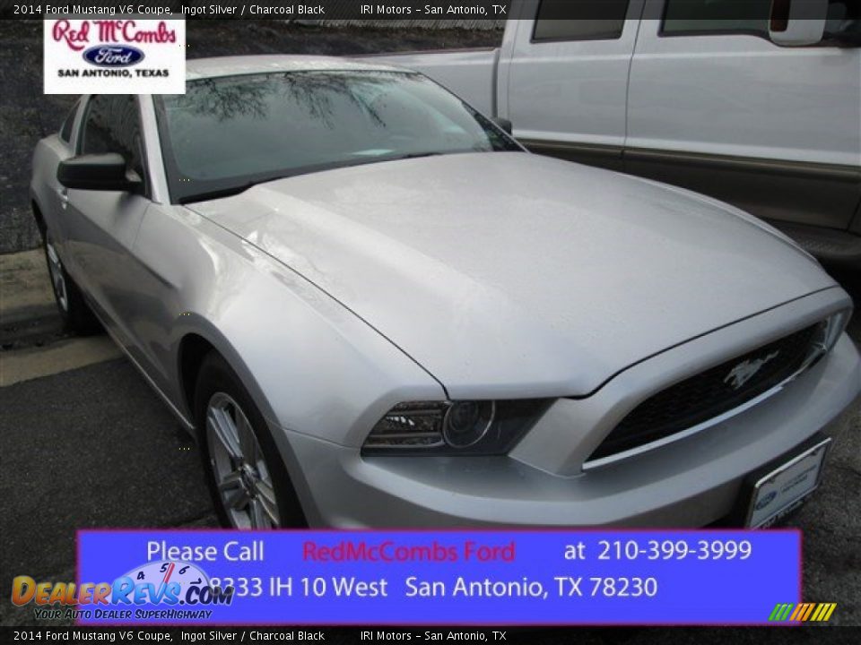 2014 Ford Mustang V6 Coupe Ingot Silver / Charcoal Black Photo #1
