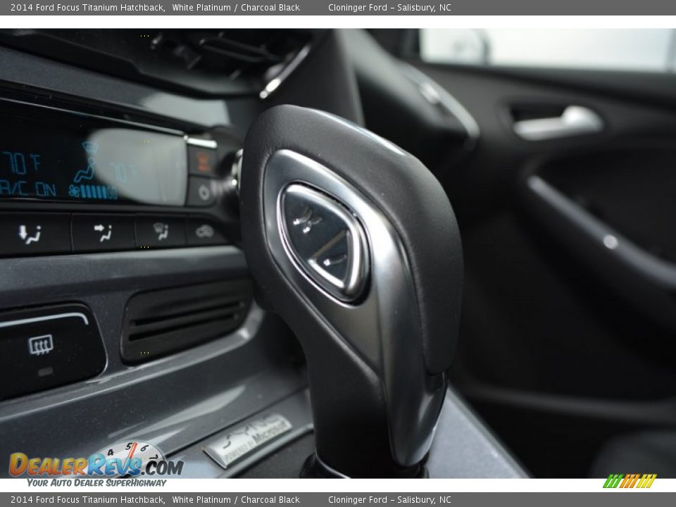 2014 Ford Focus Titanium Hatchback White Platinum / Charcoal Black Photo #23