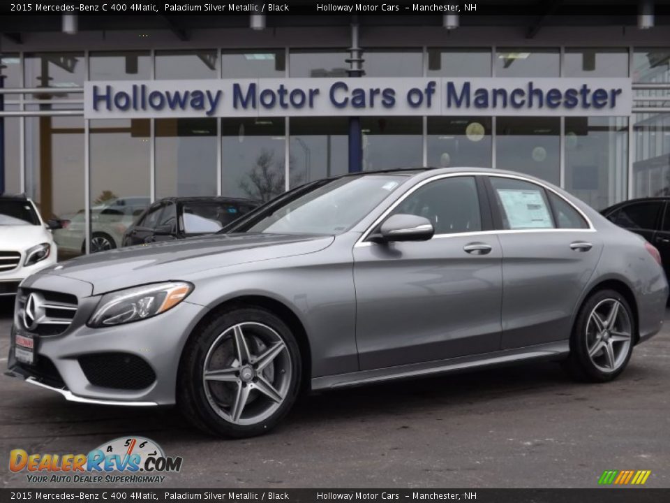2015 Mercedes-Benz C 400 4Matic Paladium Silver Metallic / Black Photo #1