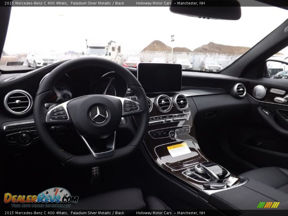 2015 Mercedes-Benz C 400 4Matic Paladium Silver Metallic / Black Photo #6