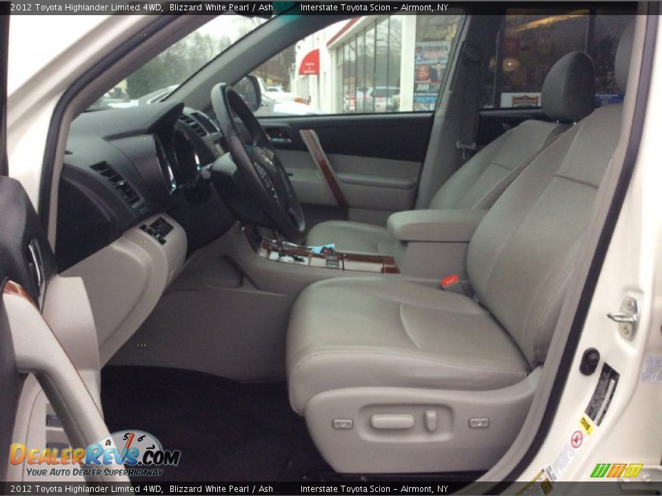 2012 Toyota Highlander Limited 4WD Blizzard White Pearl / Ash Photo #10