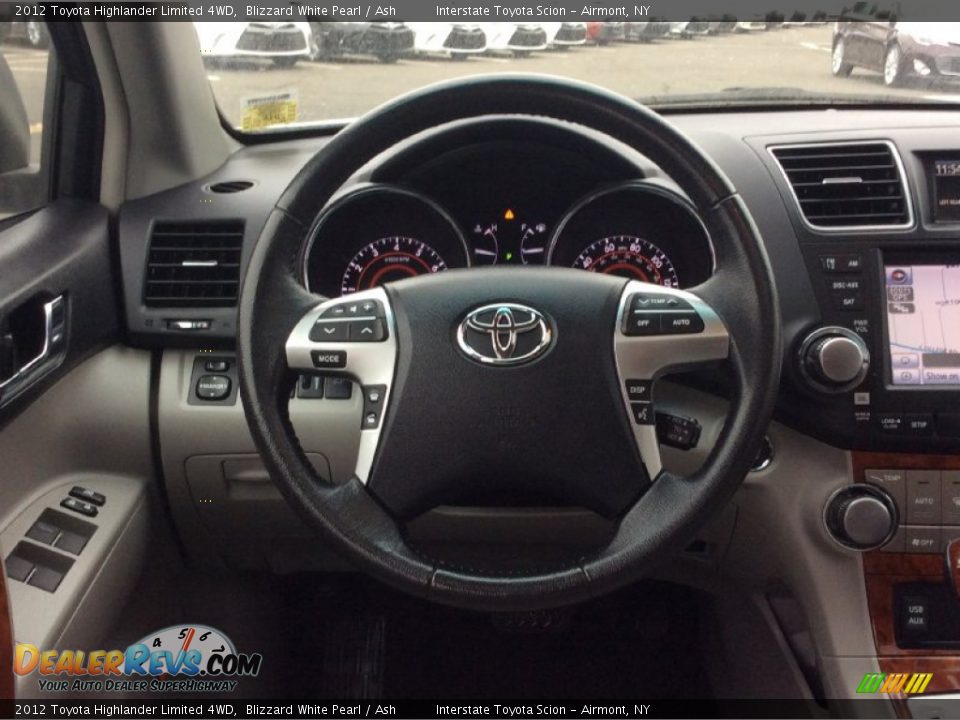 2012 Toyota Highlander Limited 4WD Blizzard White Pearl / Ash Photo #13