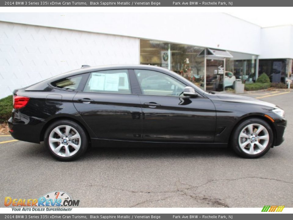 2014 BMW 3 Series 335i xDrive Gran Turismo Black Sapphire Metallic / Venetian Beige Photo #2