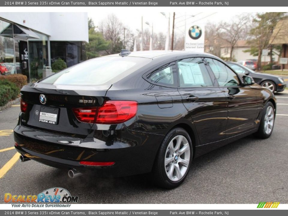 2014 BMW 3 Series 335i xDrive Gran Turismo Black Sapphire Metallic / Venetian Beige Photo #3